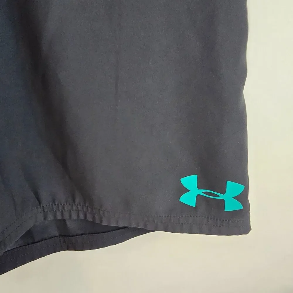 Under Armour Board Shorts Mens 30 Black Beach Swim Trunks Surf Drawstring Pocket